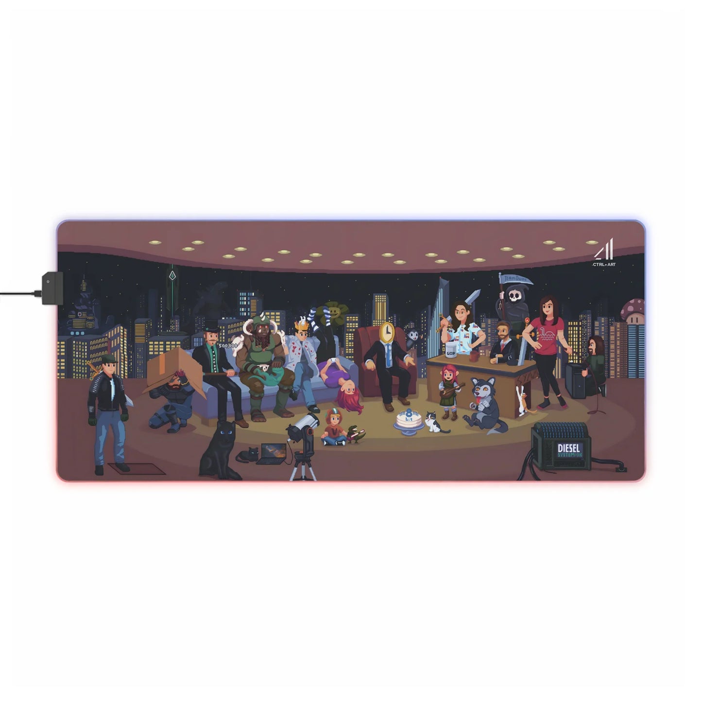 Duncstar Mouse Pad Led - CTRL + Art