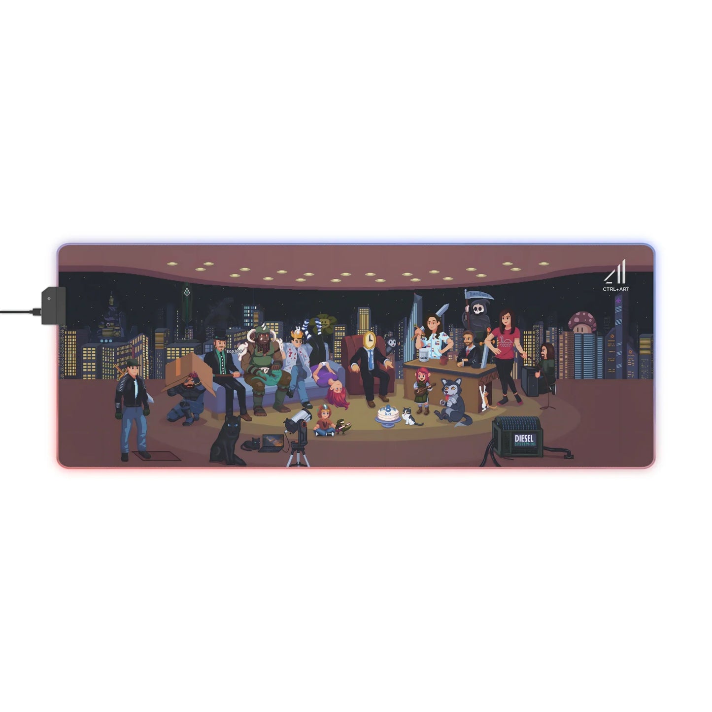 Duncstar Mouse Pad Led - CTRL + Art