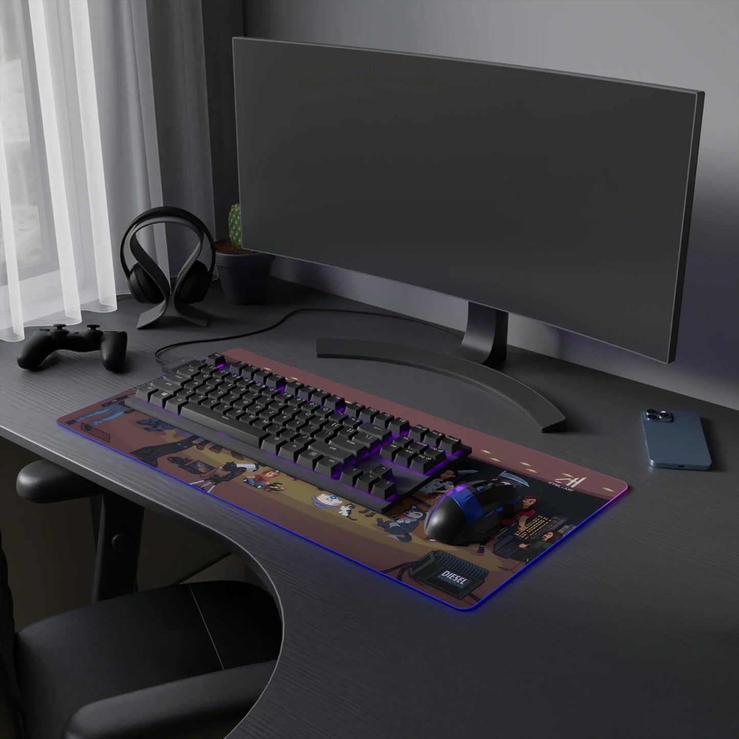 Duncstar Mouse Pad Led - CTRL + Art