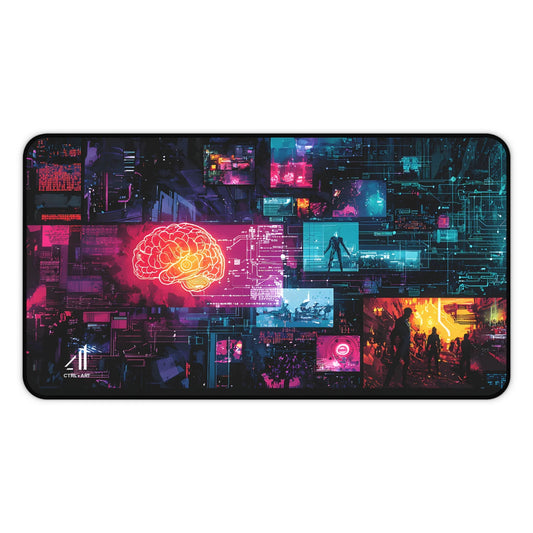 Neon Pulse Mouse Pad - CTRL + Art